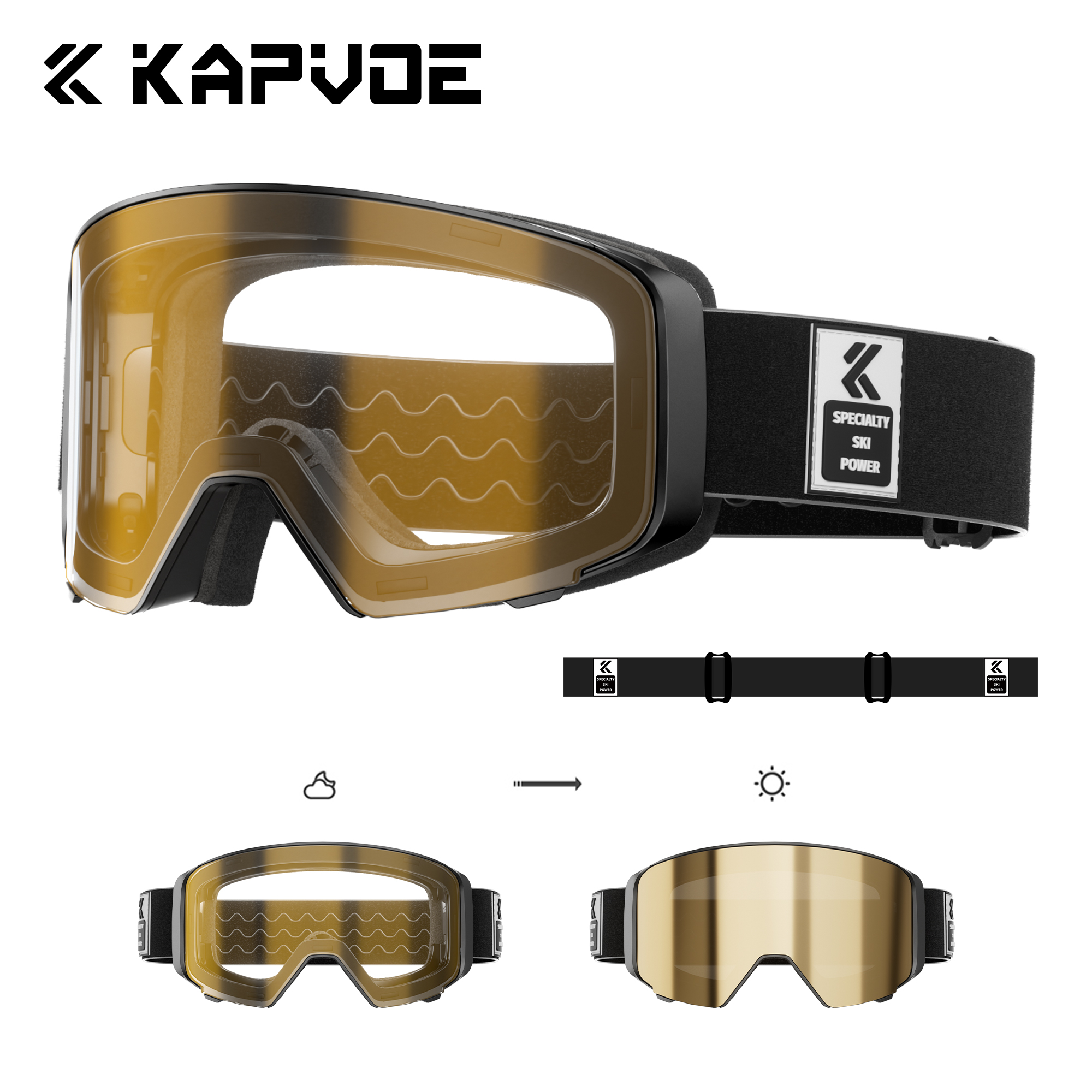 Snow Goggle Uv - Kapvoe Outdoor Photochromic Snow Goggles Ski