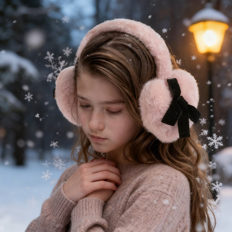 Ear Muff Foldable - 1pc Women's Winter Solid Color Ear