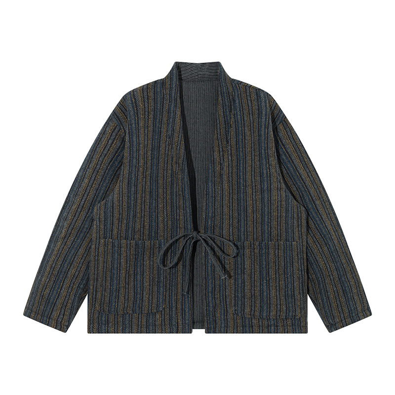 Japanese Style Striped Kimono  - Traditional Winter Japanese Clothing บทวิจารณ์และราคา