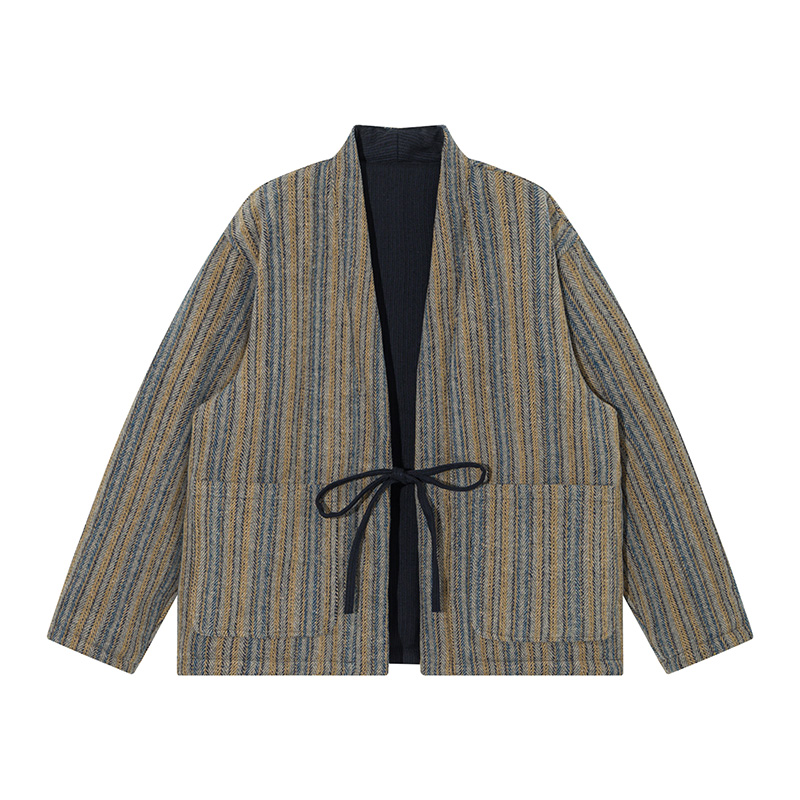 Japanese Style Striped Kimono  - Traditional Winter Japanese Clothing บทวิจารณ์และราคา