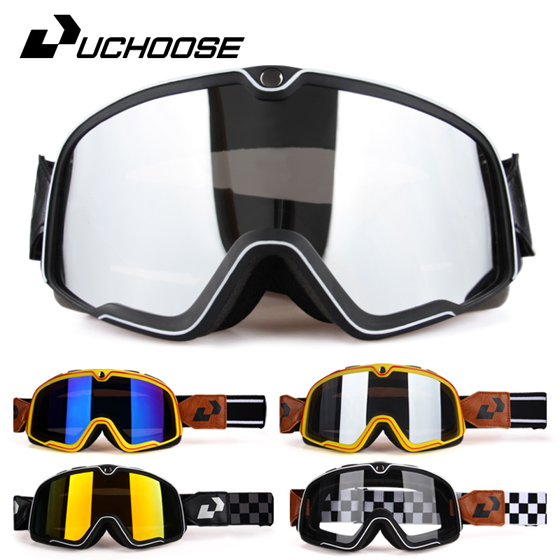 Bicycle Goggles Leather Windsh - Snow Goggle Uv บทวิจารณ์และราคา