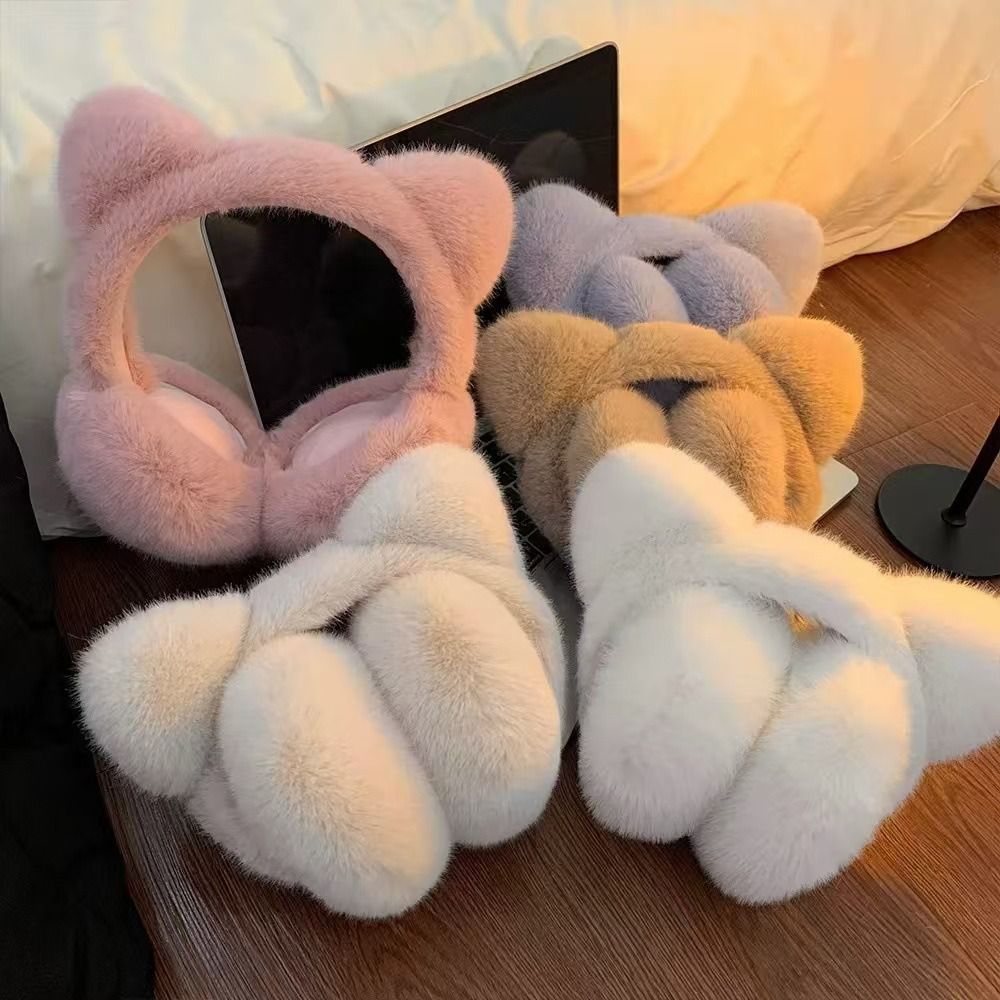 Cute Cat Earmuffs Winter Warm  - Ear Muff Foldable บทวิจารณ์และราคา