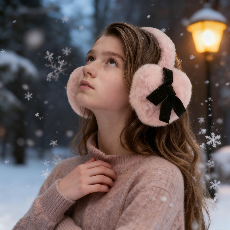 1pc Women's Winter Solid Color - Ear Muff Foldable บทวิจารณ์และราคา