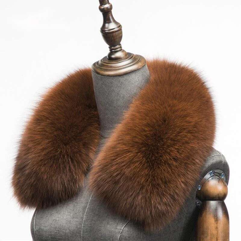 Winter Natural Fox Fur Scarf S - Winter Clothing Fashion บทวิจารณ์และราคา