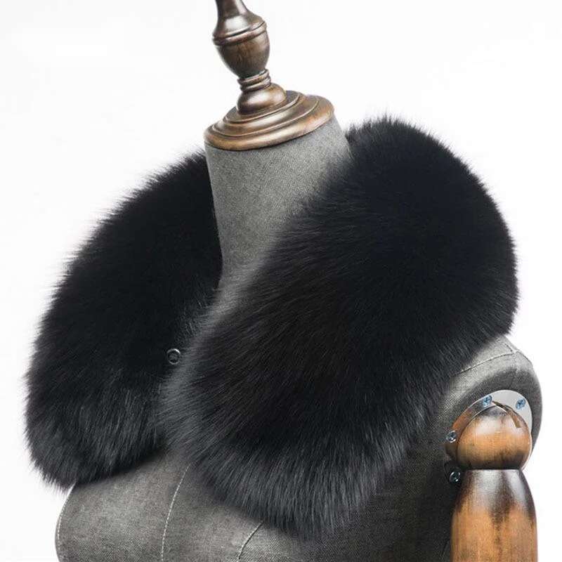 Winter Natural Fox Fur Scarf S - Winter Clothing Fashion บทวิจารณ์และราคา