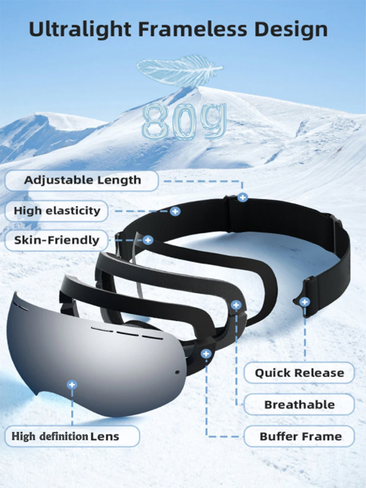 Snow glasses Men Women Outdoor - Snow Goggle Uv บทวิจารณ์และราคา