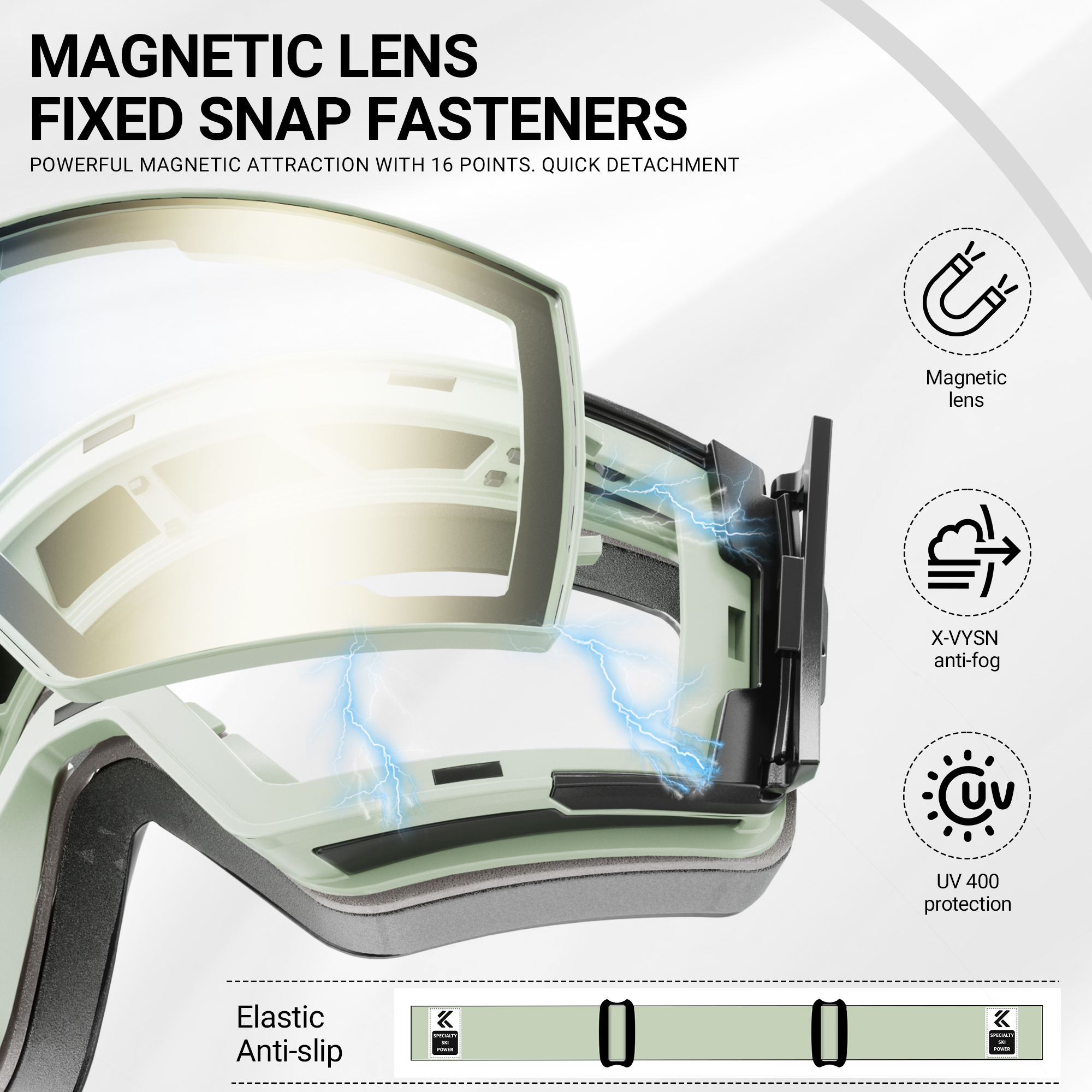 Kapvoe Photochromic Outdoor Sk - Snow Goggle Uv บทวิจารณ์และราคา