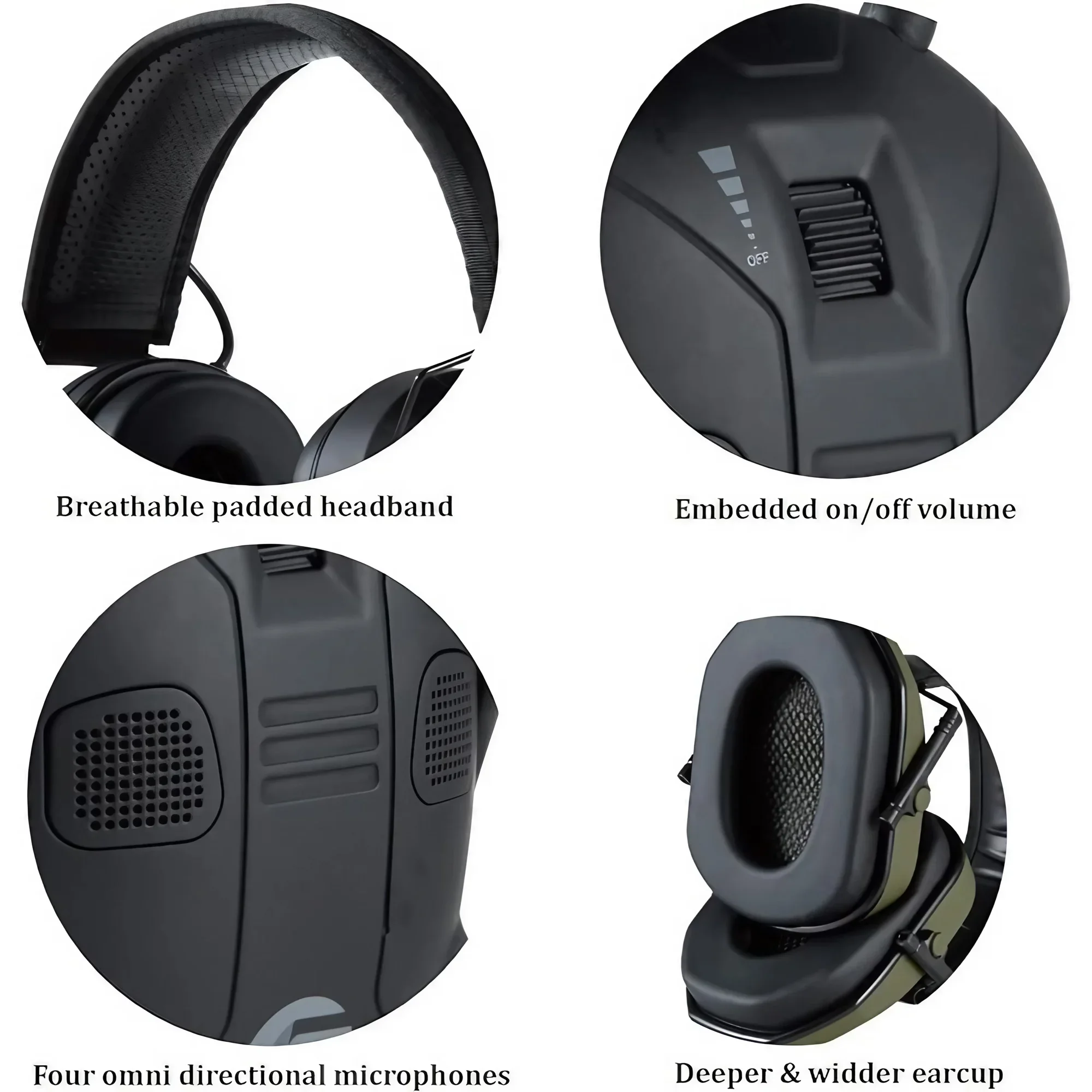 Foldable Tactical Electronic E - Ear Muff Foldable บทวิจารณ์และราคา