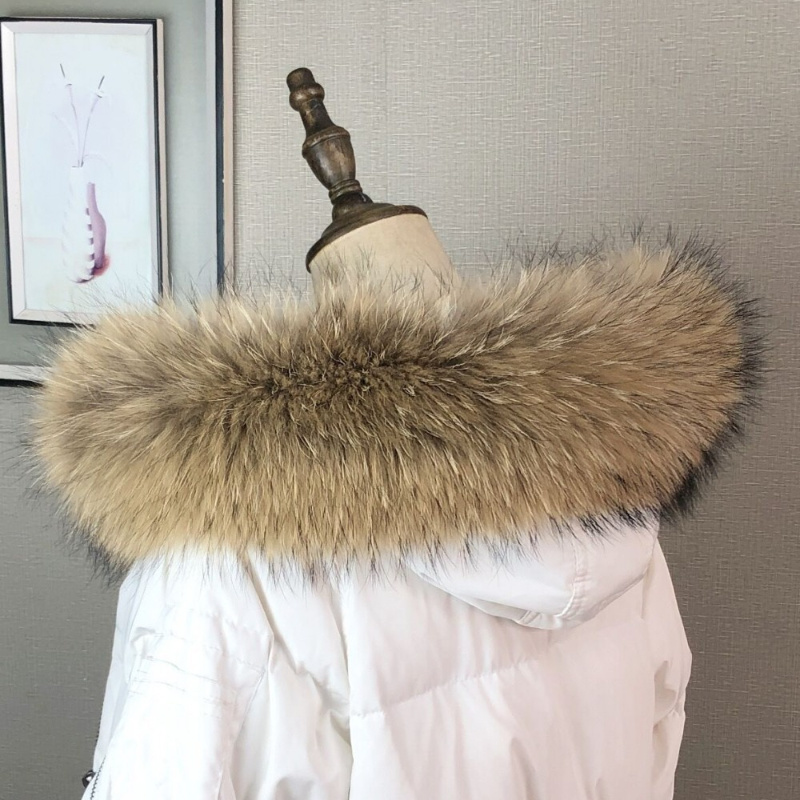 Real Fur Collar for Coat Parka - Winter Clothing Fashion บทวิจารณ์และราคา