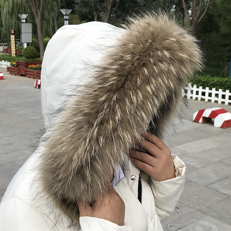 Real Fur Collar for Coat Parka - Winter Clothing Fashion บทวิจารณ์และราคา