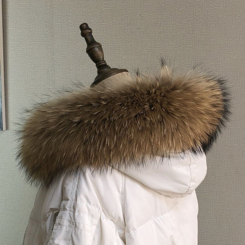 Real Fur Collar for Coat Parka - Winter Clothing Fashion บทวิจารณ์และราคา