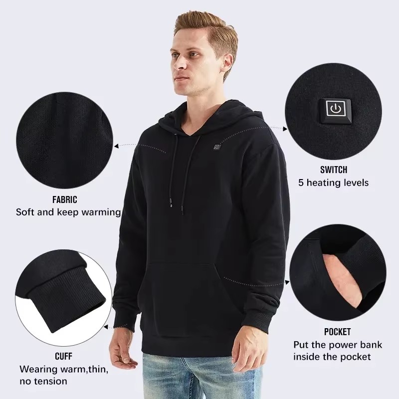 Women USB Heating Hoodies men  - Winter Clothing Gear บทวิจารณ์และราคา