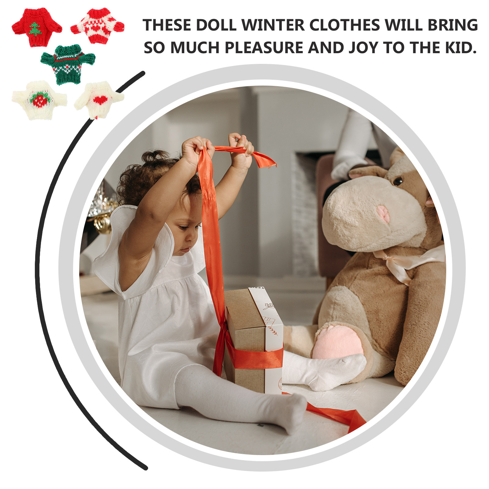 5Pcs Fashion Sweaters Decorati - Winter Clothing Dress Up บทวิจารณ์และราคา
