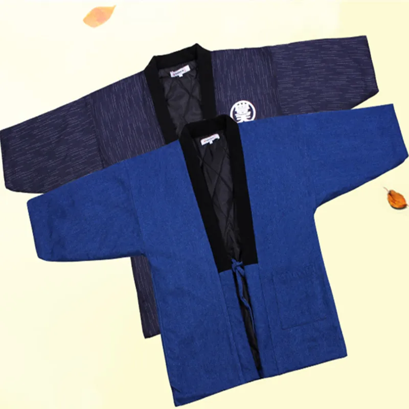 Hanten Jacket Men Padded Cotto - Traditional Winter Japanese Clothing บทวิจารณ์และราคา