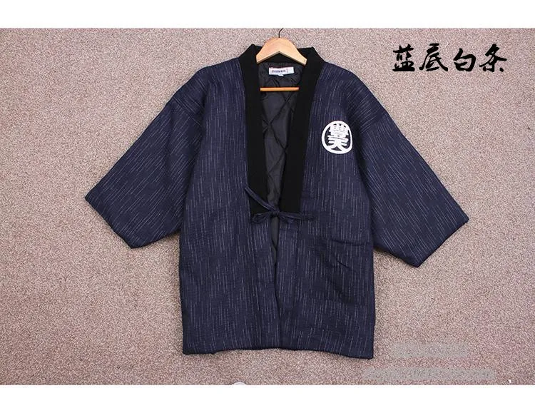 Hanten Jacket Men Padded Cotto - Traditional Winter Japanese Clothing บทวิจารณ์และราคา